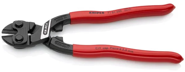 Knipex KNIPEX CoBoltÂ® Kompakt boltsaks sort atramenteret, betrukket med kunststof 200 mm