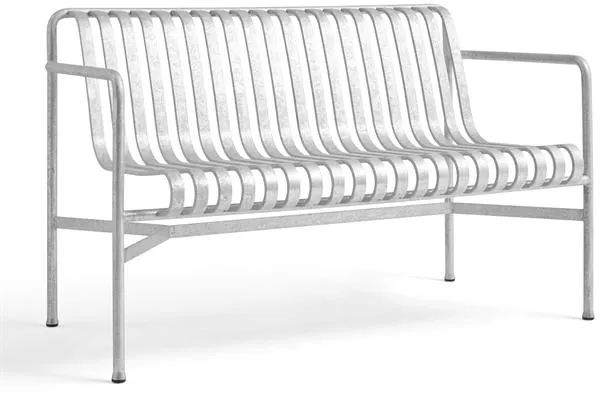 HAY Palissade Dining Bænk med Armlæn Varmgalvaniseret Stål