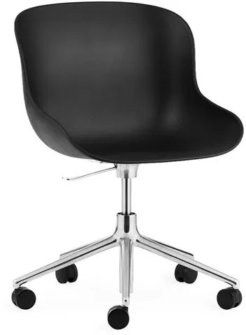 Normann Copenhagen Hyg Kontorstol med Hjul Aluminium/Sort