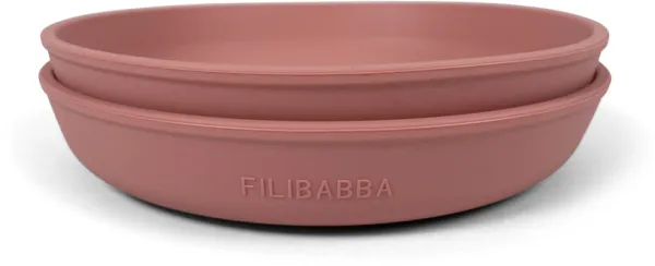 Silikone tallerken - rose